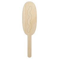 Corn Dog Unfinished Wood Shape Piece Cutout for DIY Craft Projects