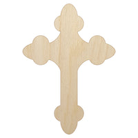 Cross Doodle Christian Unfinished Wood Shape Piece Cutout for DIY Craft Projects