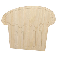 Cupcake Doodle Unfinished Wood Shape Piece Cutout for DIY Craft Projects