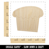 Cupcake Doodle Unfinished Wood Shape Piece Cutout for DIY Craft Projects