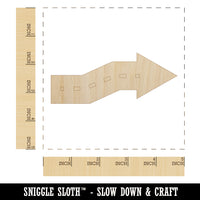 Cute Crooked Arrow Unfinished Wood Shape Piece Cutout for DIY Craft Projects