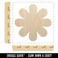 Daisy Flower Unfinished Wood Shape Piece Cutout for DIY Craft Projects