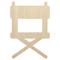 Director Movie Chair Unfinished Wood Shape Piece Cutout for DIY Craft Projects