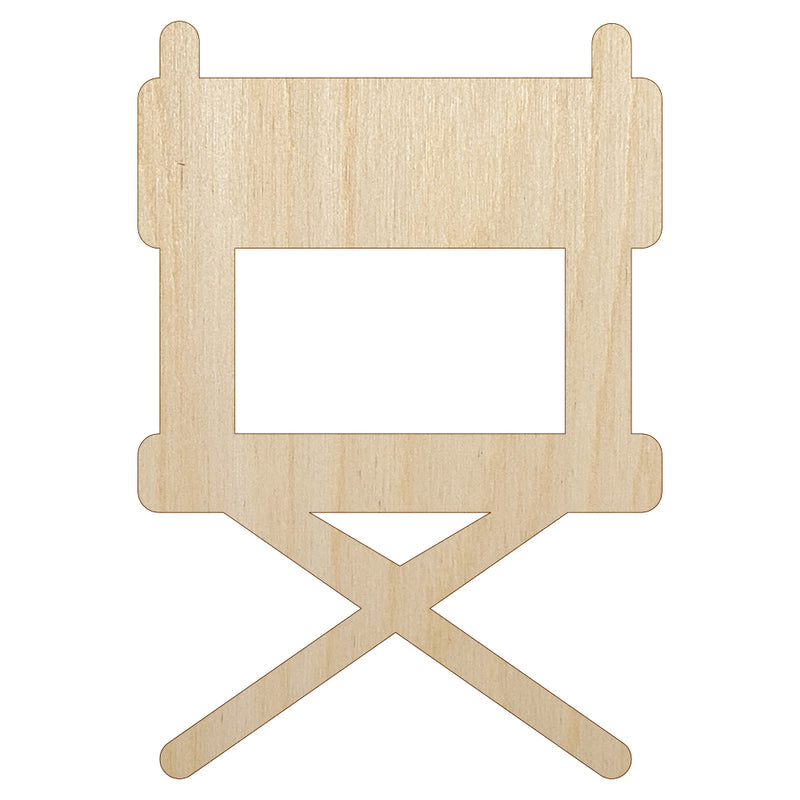 Director Movie Chair Unfinished Wood Shape Piece Cutout for DIY Craft Projects