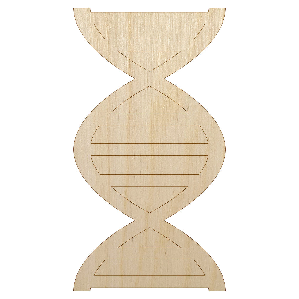 DNA Molecule Double Helix Science Symbol Unfinished Wood Shape Piece Cutout for DIY Craft Projects