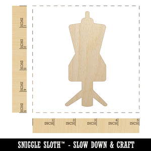 Dress Manequin Form Sewing Unfinished Wood Shape Piece Cutout for DIY Craft Projects