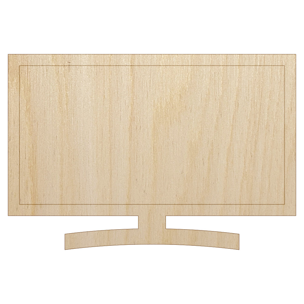 Flat Screen TV Unfinished Wood Shape Piece Cutout for DIY Craft Projects