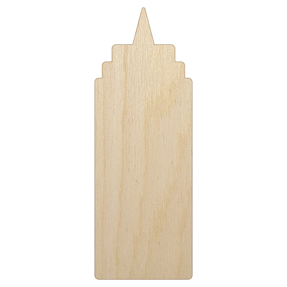 Ketchup Mustard Condiment Bottle BBQ Solid Unfinished Wood Shape Piece Cutout for DIY Craft Projects