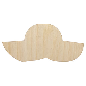 Ladies Hat Unfinished Wood Shape Piece Cutout for DIY Craft Projects