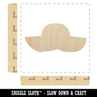 Ladies Hat Unfinished Wood Shape Piece Cutout for DIY Craft Projects