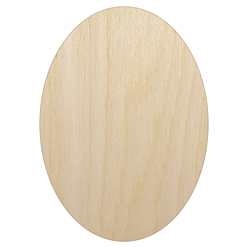 Oval Solid Unfinished Wood Shape Piece Cutout for DIY Craft Projects