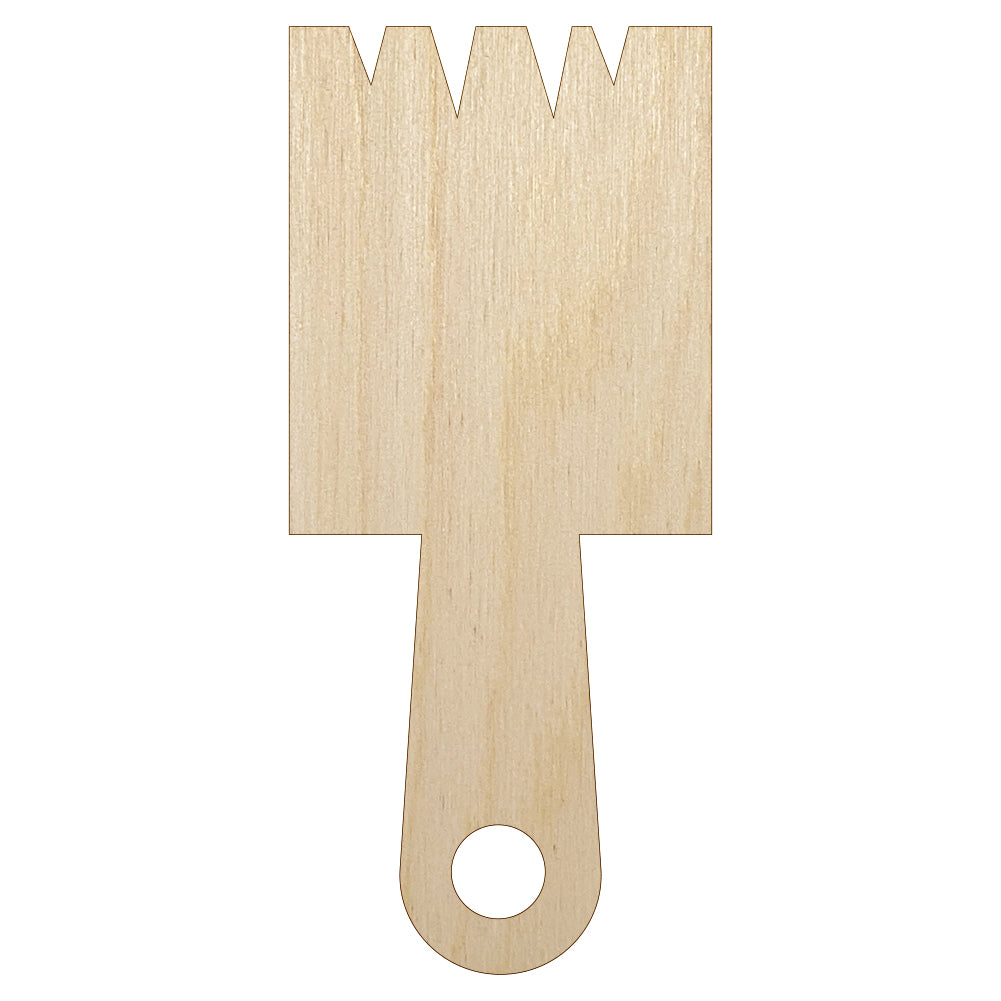 Paintbrush Icon Unfinished Wood Shape Piece Cutout for DIY Craft Projects