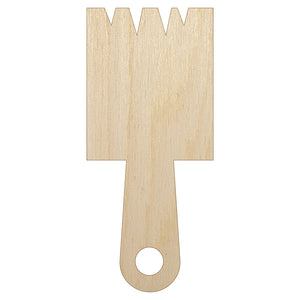 Paintbrush Icon Unfinished Wood Shape Piece Cutout for DIY Craft Projects