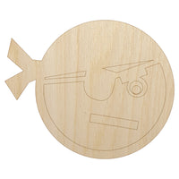 Pirate Face Unfinished Wood Shape Piece Cutout for DIY Craft Projects