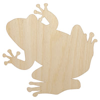 Rainforest Tree Frog Solid Unfinished Wood Shape Piece Cutout for DIY Craft Projects