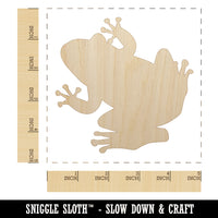 Rainforest Tree Frog Solid Unfinished Wood Shape Piece Cutout for DIY Craft Projects