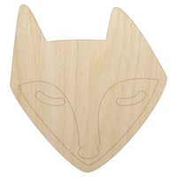 Resting Fox Face Unfinished Wood Shape Piece Cutout for DIY Craft Projects