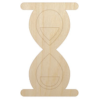 Sand Timer Unfinished Wood Shape Piece Cutout for DIY Craft Projects