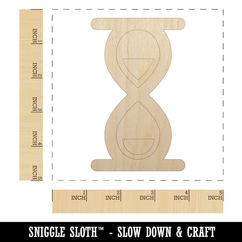 Sand Timer Unfinished Wood Shape Piece Cutout for DIY Craft Projects