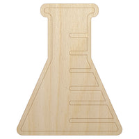 Science Chemistry Beaker Flask Unfinished Wood Shape Piece Cutout for DIY Craft Projects