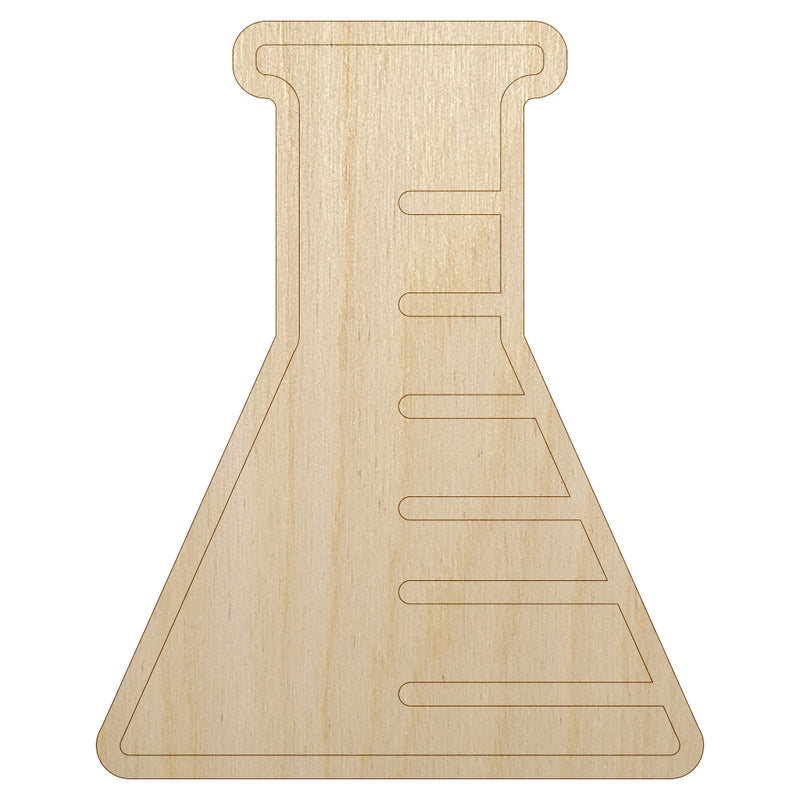 Science Chemistry Beaker Flask Unfinished Wood Shape Piece Cutout for DIY Craft Projects