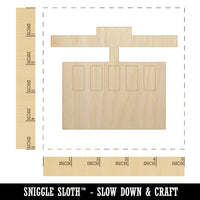 Ski Tram Lift Unfinished Wood Shape Piece Cutout for DIY Craft Projects