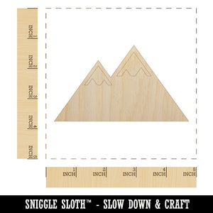 Snow Topped Mountains Unfinished Wood Shape Piece Cutout for DIY Craft Projects