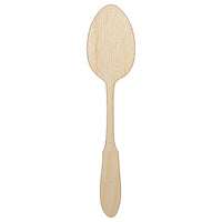 Spoon Solid Utensil Eating Sketch Unfinished Wood Shape Piece Cutout for DIY Craft Projects