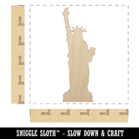 Statue of Liberty Solid Unfinished Wood Shape Piece Cutout for DIY Craft Projects