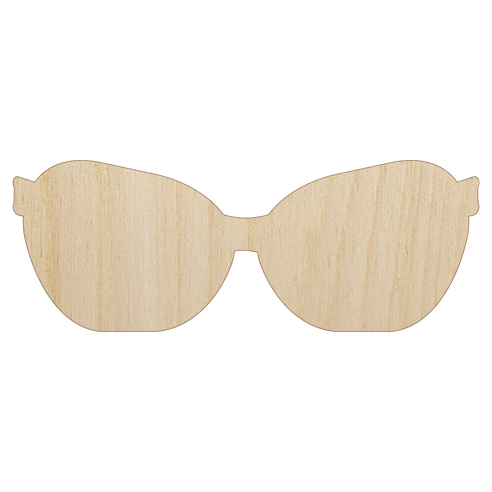 Sunglasses Shades Solid Unfinished Wood Shape Piece Cutout for DIY Craft Projects