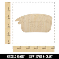 Sweet Sushi Kawaii Doodle Unfinished Wood Shape Piece Cutout for DIY Craft Projects