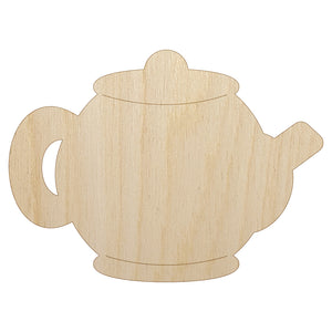 Teapot Kettle Unfinished Wood Shape Piece Cutout for DIY Craft Projects