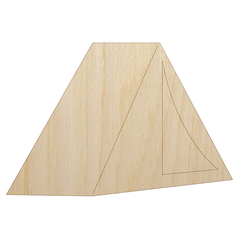 Tent Camping Unfinished Wood Shape Piece Cutout for DIY Craft Projects