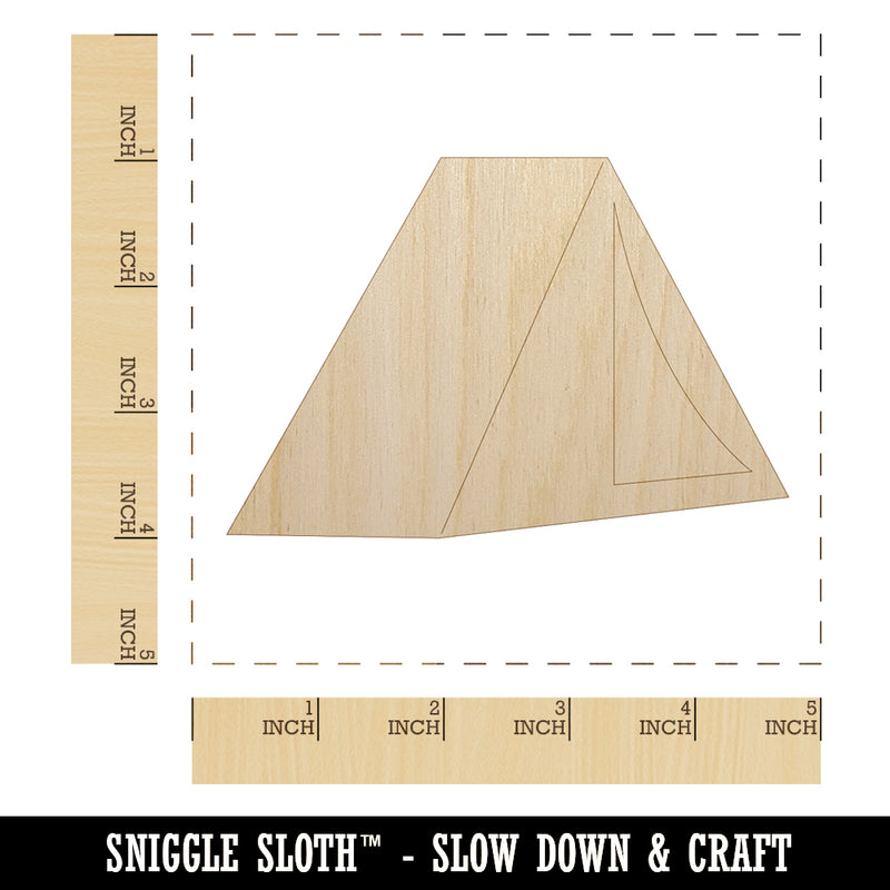 Tent Camping Unfinished Wood Shape Piece Cutout for DIY Craft Projects