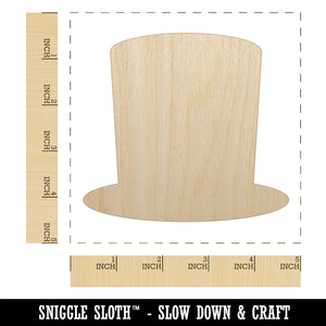 Top Hat Unfinished Wood Shape Piece Cutout for DIY Craft Projects