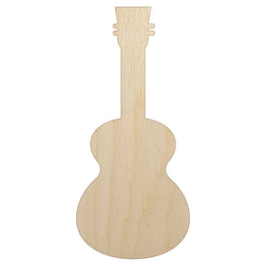 Ukulele Solid Unfinished Wood Shape Piece Cutout for DIY Craft Projects