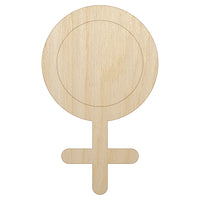 Venus Woman Female Gender Symbol Unfinished Wood Shape Piece Cutout for DIY Craft Projects