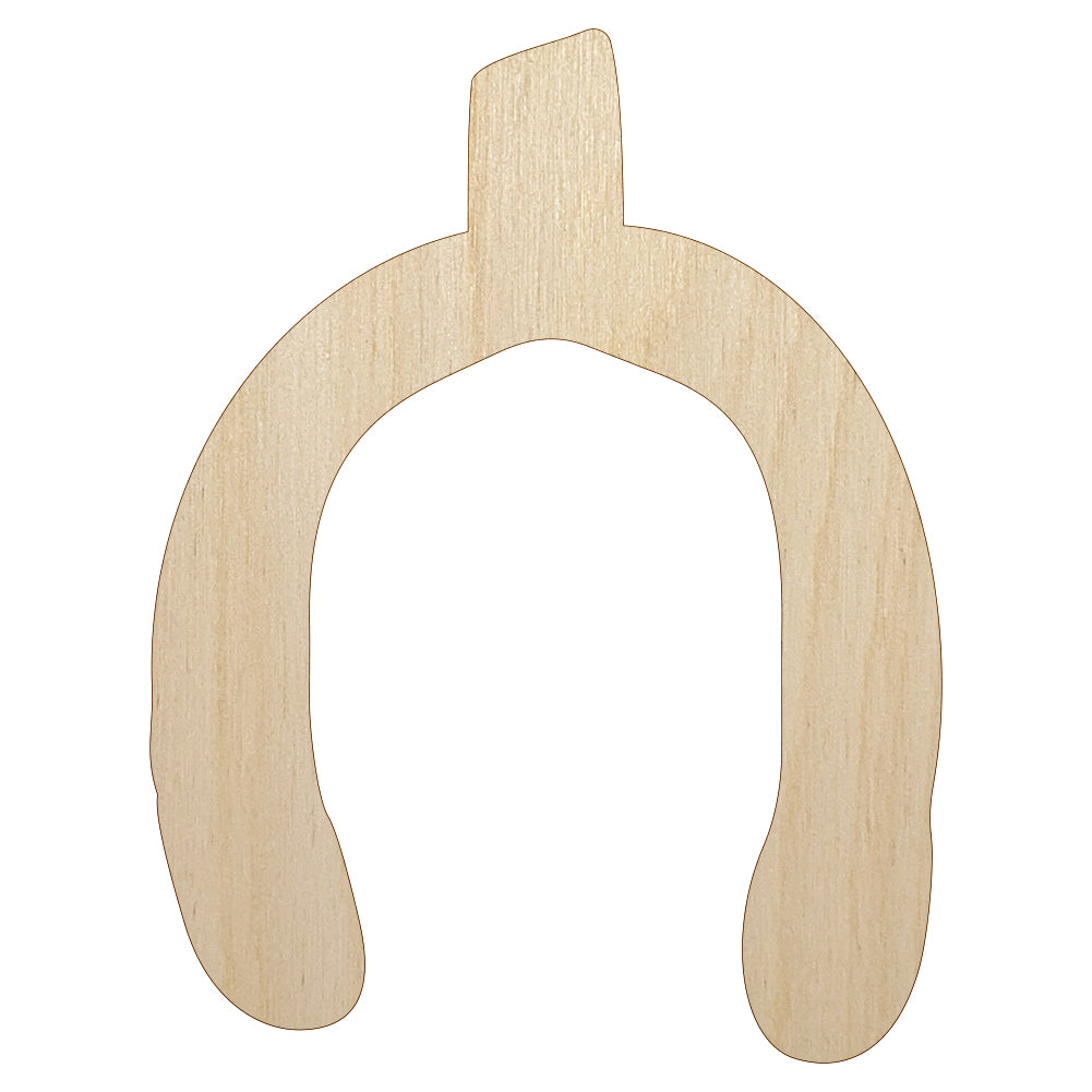 Wishbone Solid Thanksgiving Unfinished Wood Shape Piece Cutout for DIY Craft Projects