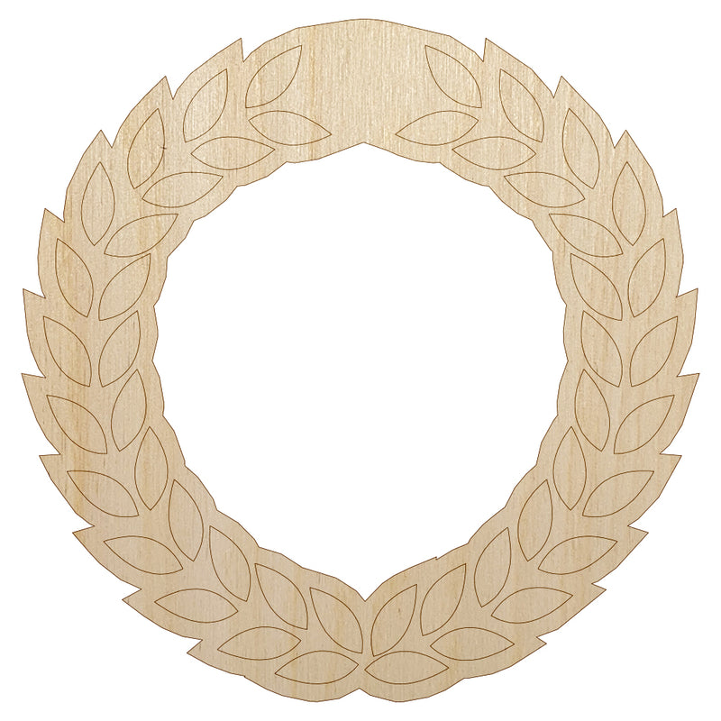 Wreath Laurel Branch Circle Frame Unfinished Wood Shape Piece Cutout for DIY Craft Projects