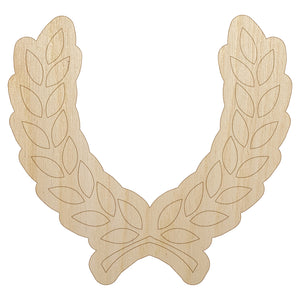 Wreath Laurel Branch Frame Unfinished Wood Shape Piece Cutout for DIY Craft Projects