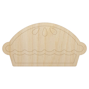 Yummy Pie Unfinished Wood Shape Piece Cutout for DIY Craft Projects