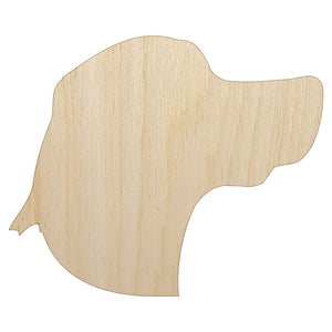 Beagle Face Profile Solid Unfinished Wood Shape Piece Cutout for DIY Craft Projects