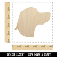 Beagle Face Profile Solid Unfinished Wood Shape Piece Cutout for DIY Craft Projects
