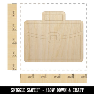 Brief Case Work Icon Unfinished Wood Shape Piece Cutout for DIY Craft Projects