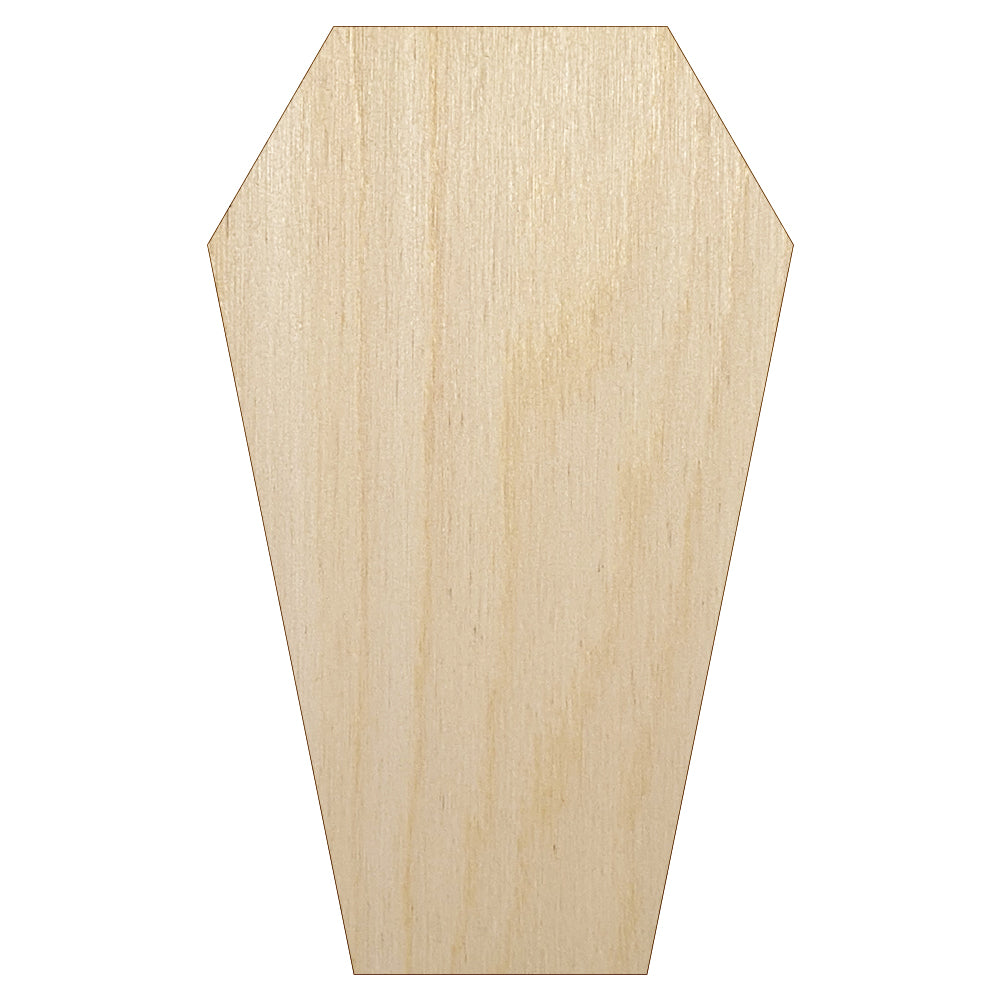 Coffin Halloween Solid Unfinished Wood Shape Piece Cutout for DIY Craft Projects