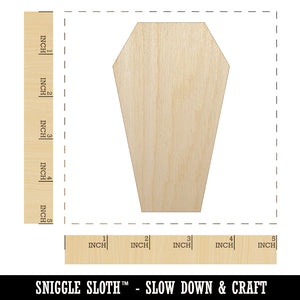Coffin Halloween Solid Unfinished Wood Shape Piece Cutout for DIY Craft Projects