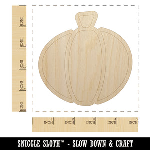 Cute Pumpkin Unfinished Wood Shape Piece Cutout for DIY Craft Projects
