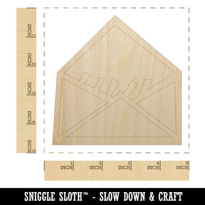 Envelope Letter Mail Doodle Unfinished Wood Shape Piece Cutout for DIY Craft Projects