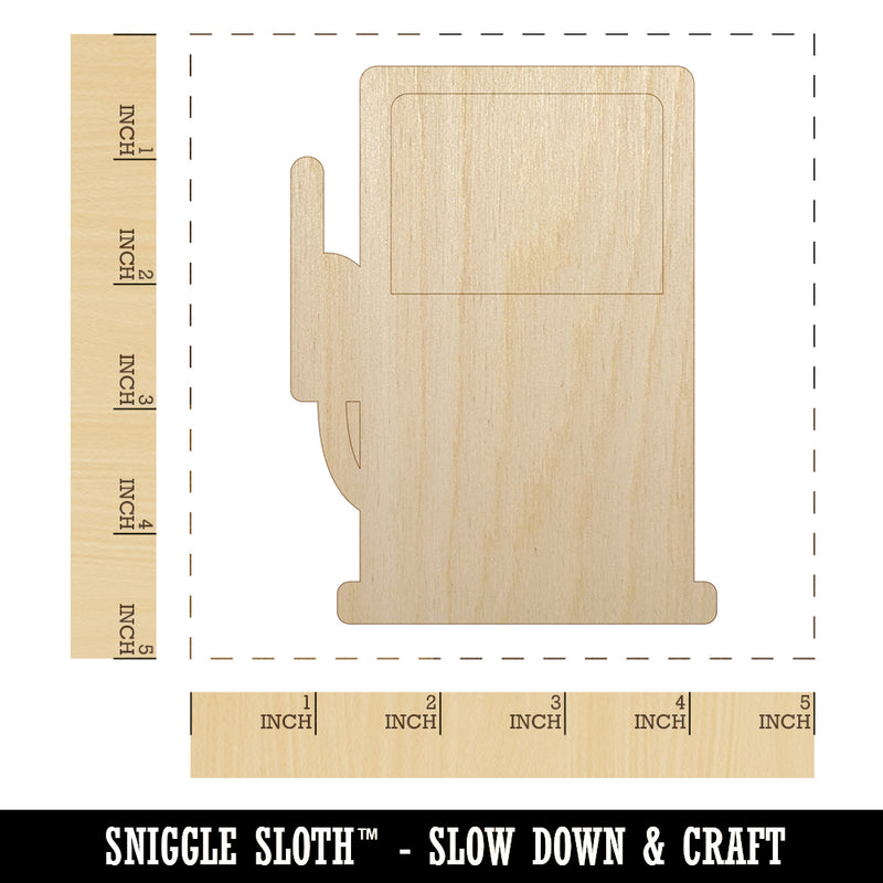 Gas Station Pump Unfinished Wood Shape Piece Cutout for DIY Craft Projects