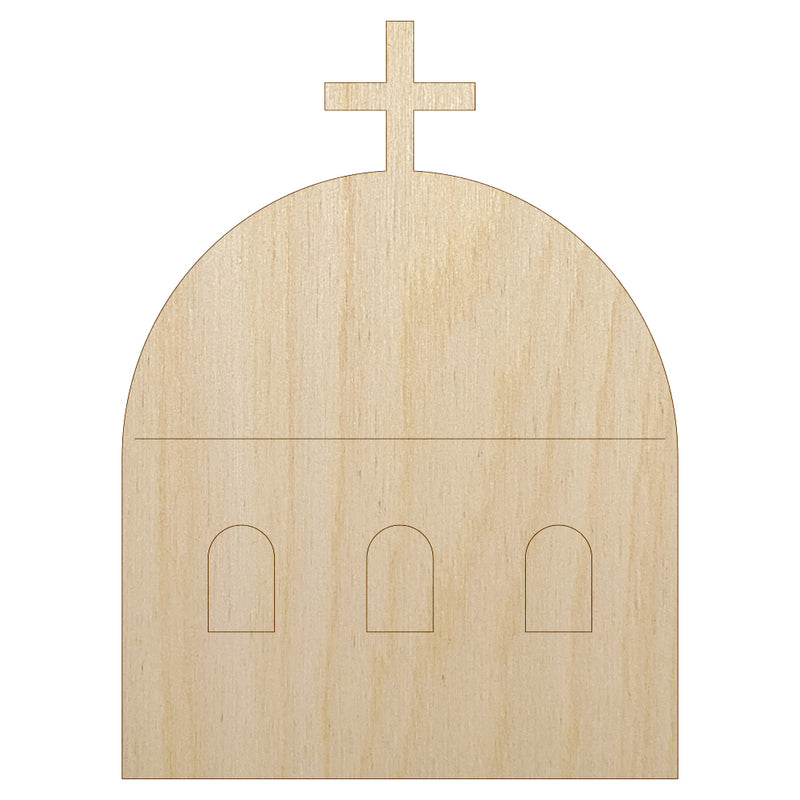 Greece Greek Symbol Church Dome Unfinished Wood Shape Piece Cutout for DIY Craft Projects